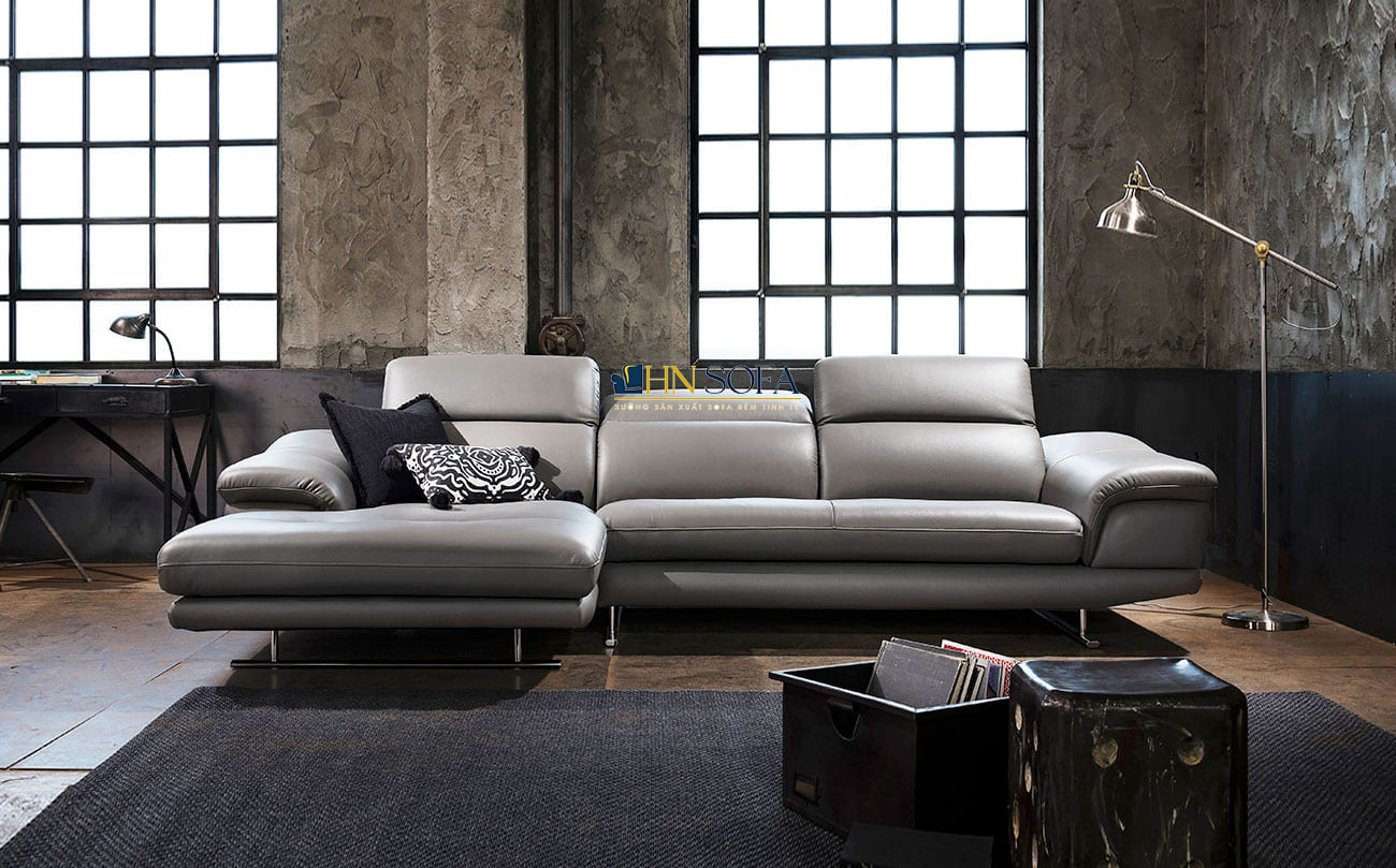 Vẻ đẹp đẳng cấp cùng Sofa góc L giả da Microfiber HNS76 - Ảnh 13
