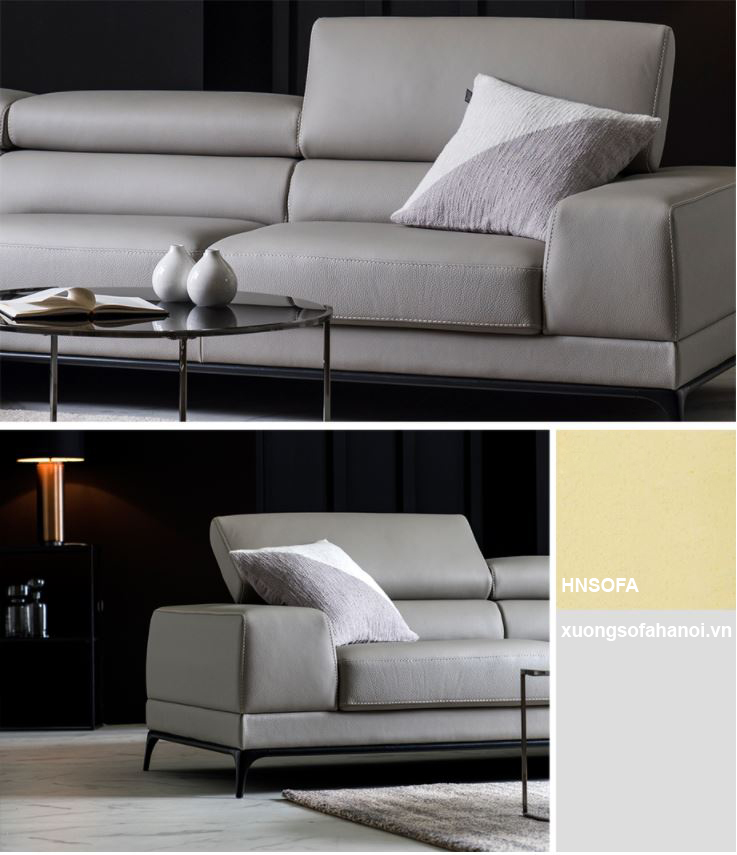 Sofa góc L hiện đại da Microfiber HNS21 - Ảnh 15