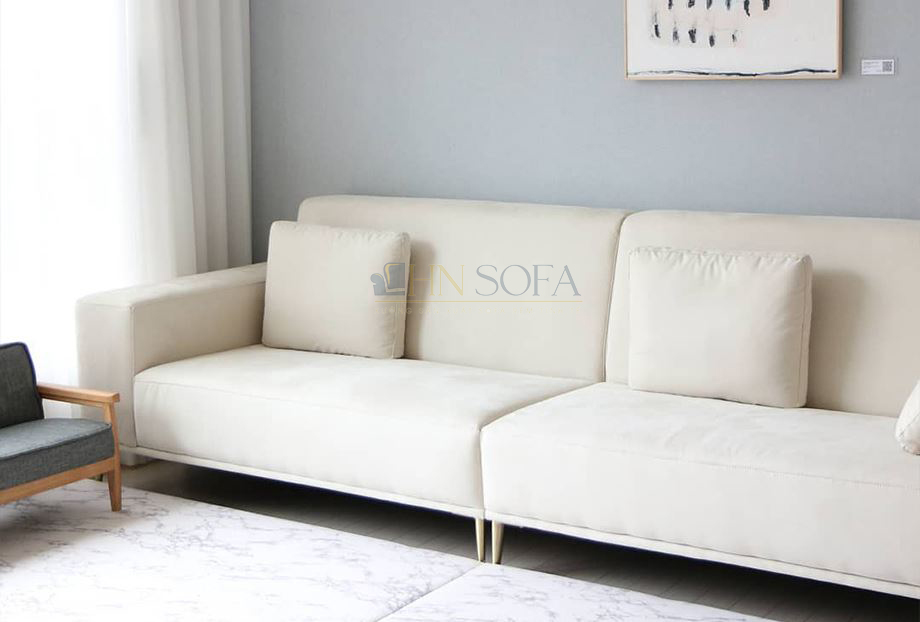 Mẫu sofa văng 2 chỗ HNSN04 bọc nỉ màu nâu cá tính - Ảnh 7