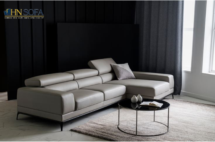 Sofa góc L hiện đại da Microfiber HNS21 - Ảnh 11