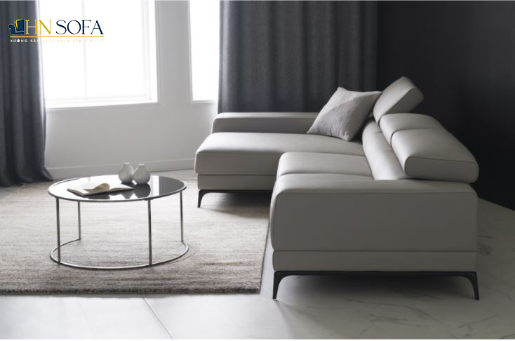 Sofa góc L hiện đại da Microfiber HNS21 - Ảnh 12