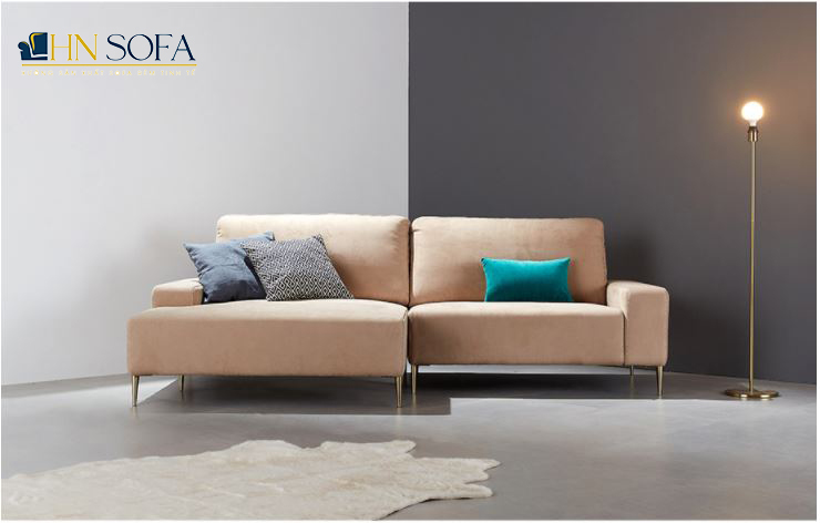 Mẫu sofa nỉ Hàn Quốc HNSN02 hiện đại và trẻ trung cho phòng khách chung cư