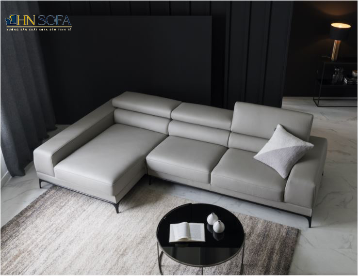 Sofa góc L hiện đại da Microfiber HNS21 - Ảnh 4