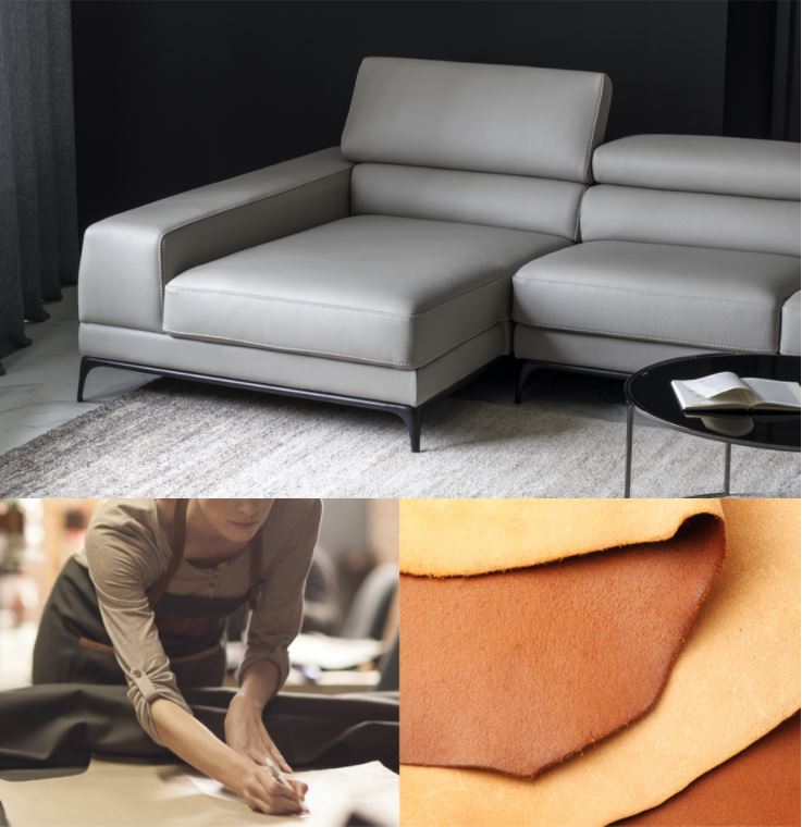 Sofa góc L hiện đại da Microfiber HNS21 - Ảnh 6