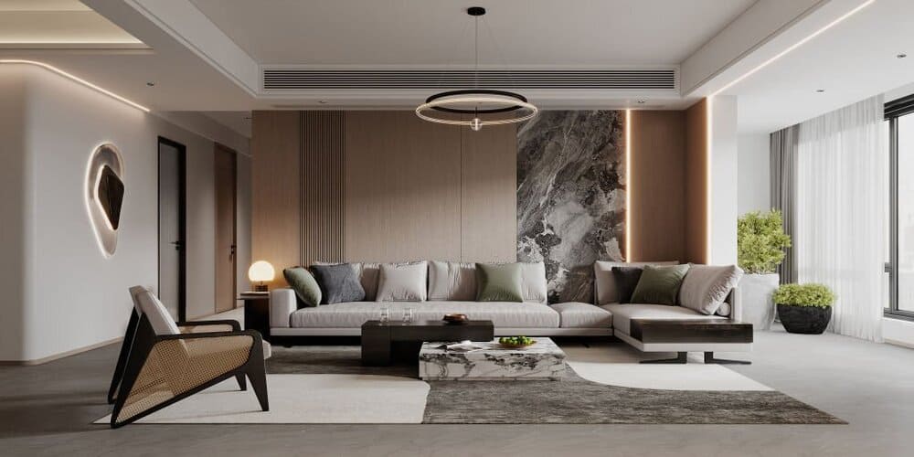 bàn ghế sofa nỉ chữ l