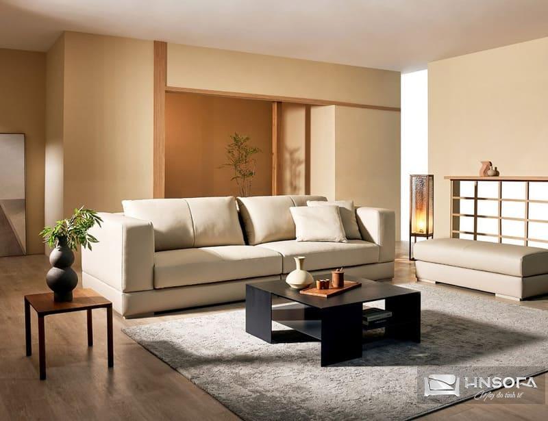 Mẫu sofa văng hiện đại và đơn giản da Hàn Quốc