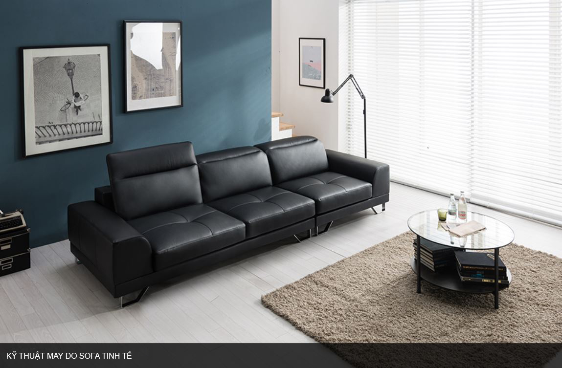 Mẫu sofa văng da Ý hiện đại HNS03