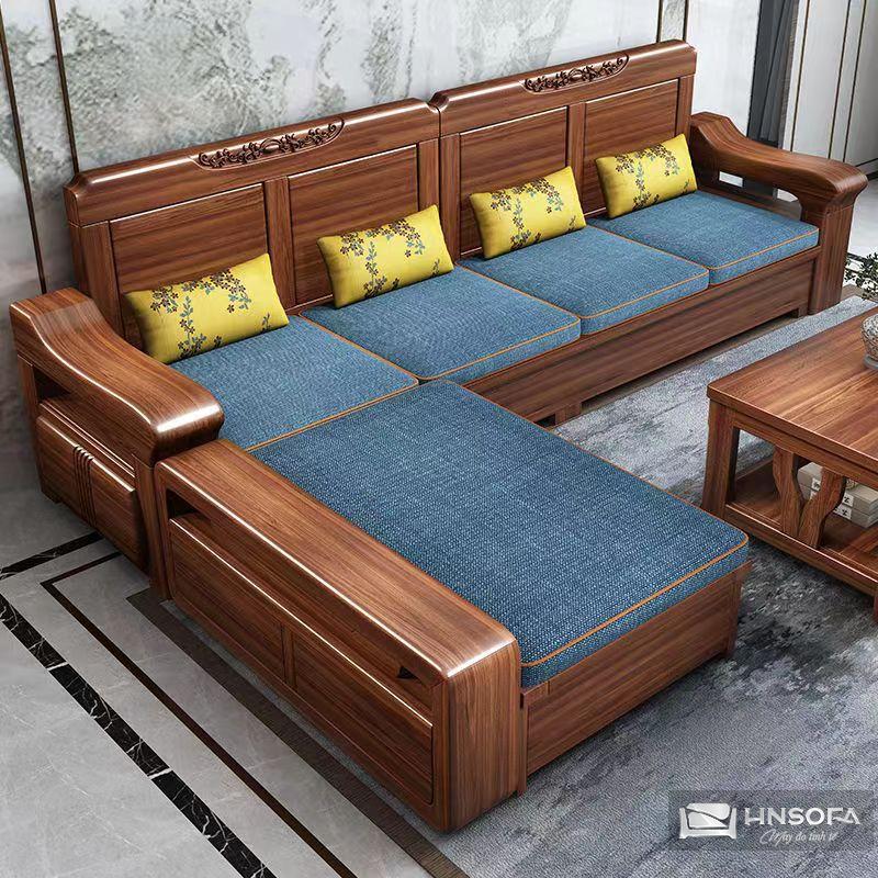 Sofa Gỗ Cao Cấp HNW02 - Ảnh 2