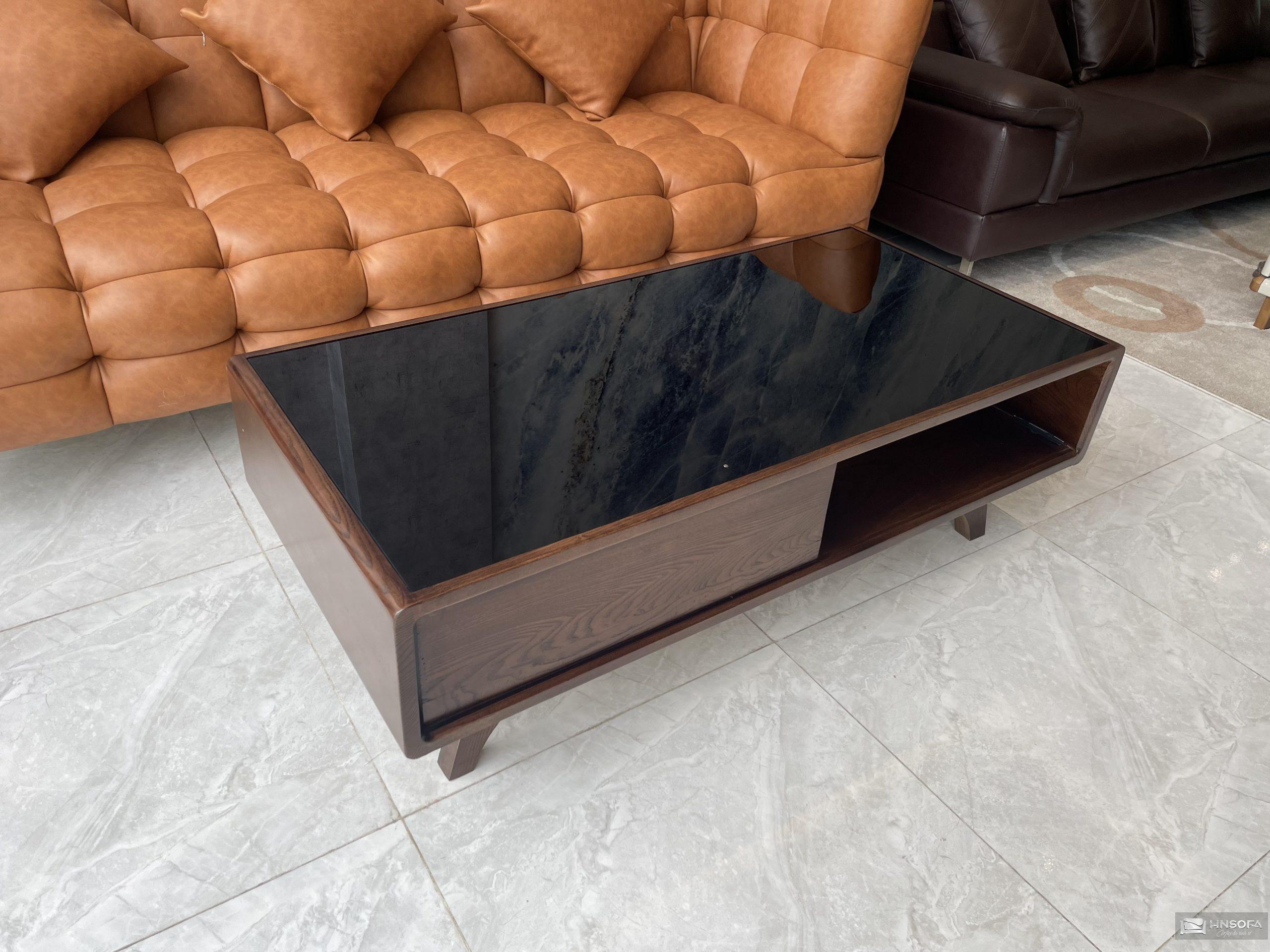 Bàn trà gỗ Sồi tự nhiên BT18 - Ảnh 2