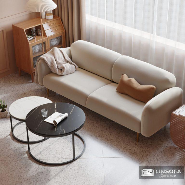 Mẫu ghế sofa chất nỉ cao cấp có đệm mút