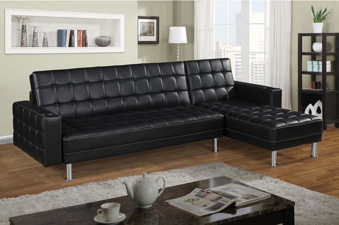 Mẫu sofa da Cleo góc chữ L thiết kế cổ điển