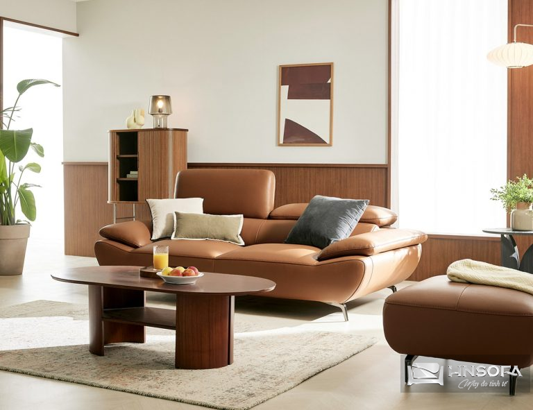 Sofa 2 người HNS159 bọc da Nhật