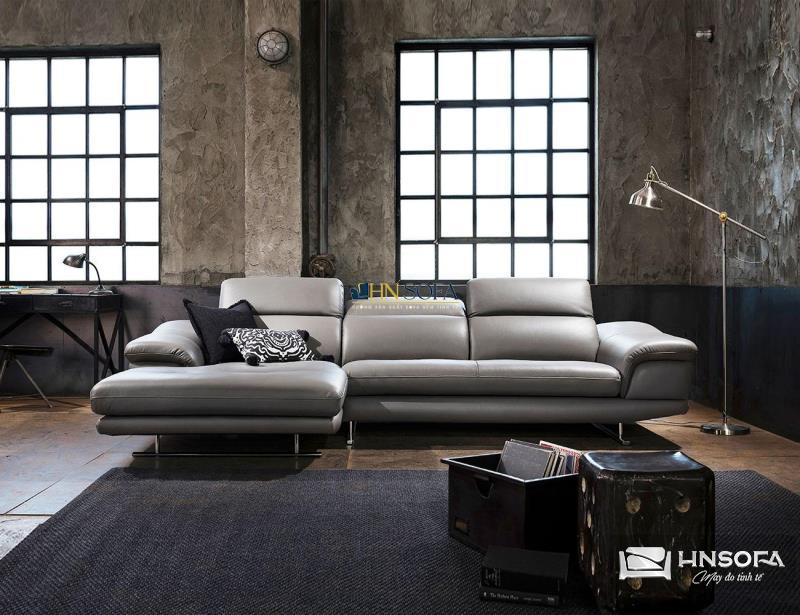 Sofa công trình góc L giả da Microfiber HNS76