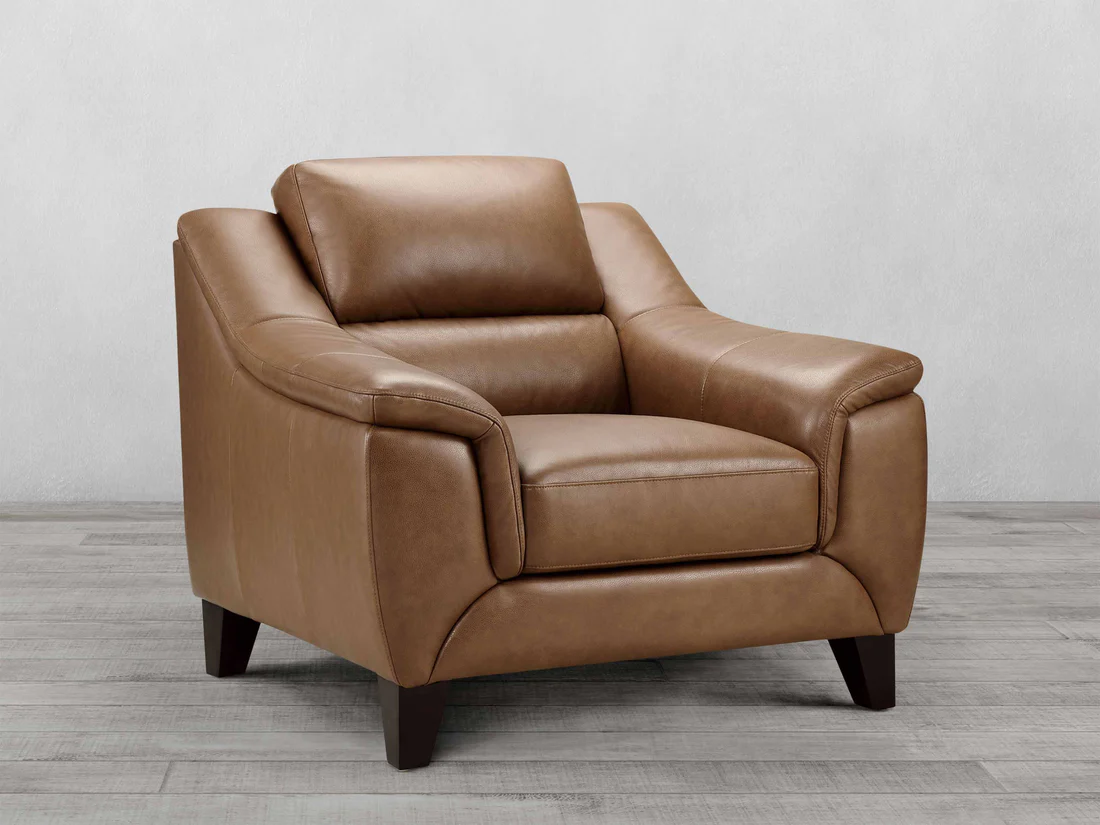 Ghế sofa đơn màu nâu bọc da hiện đại mà tinh tế SFĐ16 - Ảnh 3