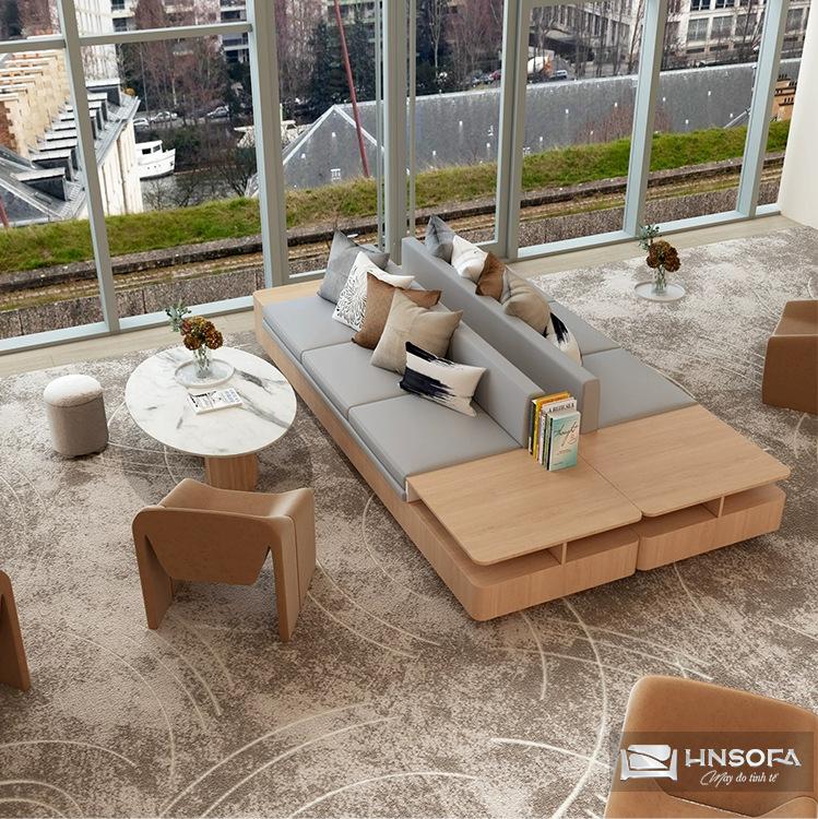 Sofa gỗ hiện đại HNW04 - Ảnh 2