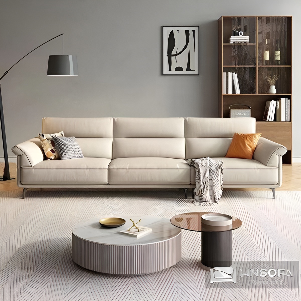 Sofa văng da bò 2m2