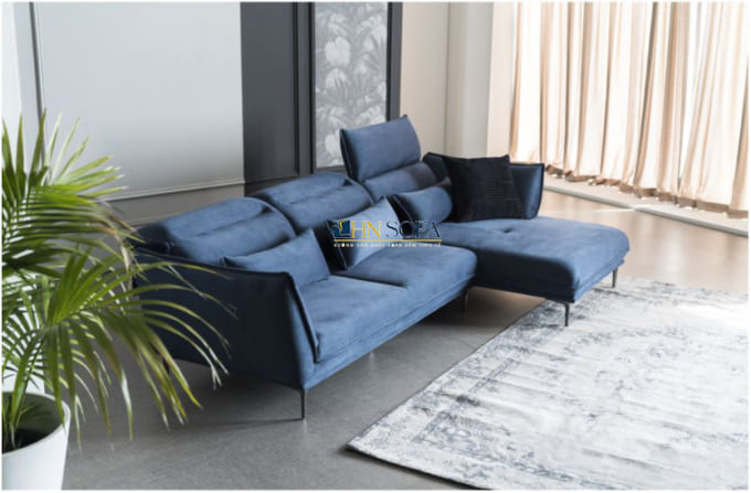 Sofa góc nhỏ con được làm từ nỉ cao cấp tại HNSOFA